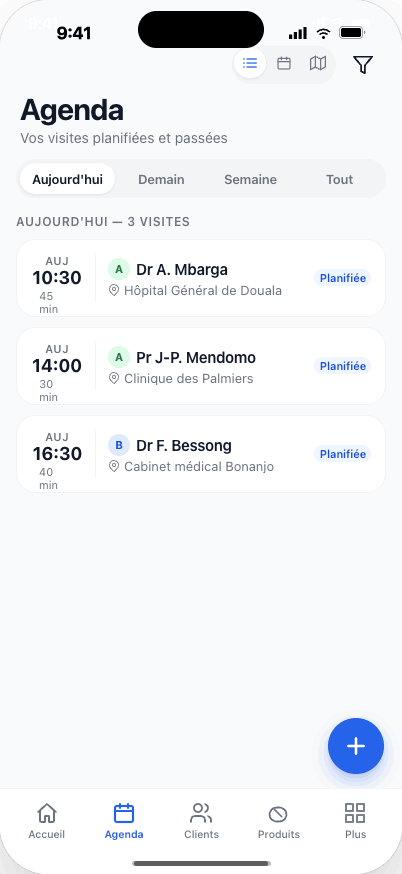 Agenda des visites VistMed